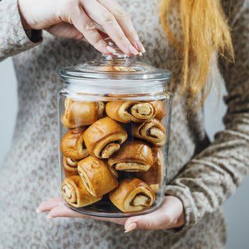 (6 sztuk) Słoik do przechowywania - CLASSIC - 4 litry - w tym szklana pokrywka z uszczelką - Prime Gastro