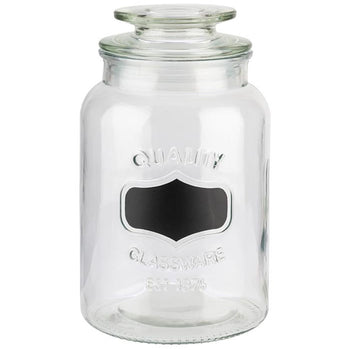 (6 sztuk) Słoik do przechowywania - NOTE - 1,2 litra - w tym szklana pokrywka z uszczelką i polem do etykietowania - Prime Gastro