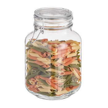 (6 sztuk) Słoik do przechowywania - 2 litry - z hermetyczną pokrywką na zawiasach - Prime Gastro