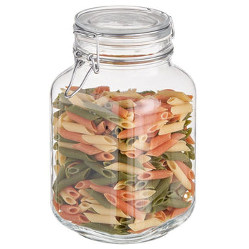 (6 sztuk) Słoik do przechowywania - 2 litry - z hermetyczną pokrywką na zawiasach - Prime Gastro