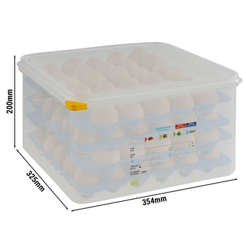 (6 sztuk) Pojemnik na jajka - GN 2/3 - zawiera 4 warstwy po 30 jajek - wysokość: 200 mm - Prime Gastro