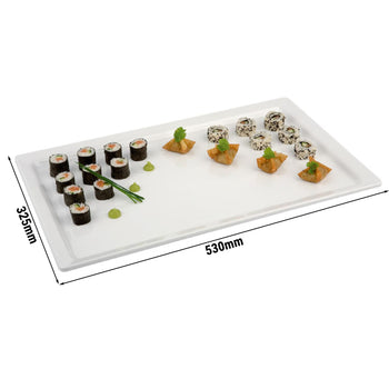 (6 sztuk) GN-Tablett 1/1 - PURE - Melamina - Wysokość: 30 mm - Prime Gastro