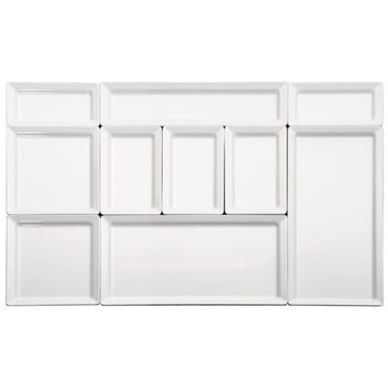 (6 sztuk) GN-Tablett 1/1 - PURE - Melamina - Wysokość: 30 mm - Prime Gastro