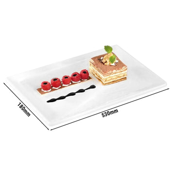 (6 sztuk) Taca - PURE - melamina - 530 x 180 mm - wysokość: 30 mm - Prime Gastro