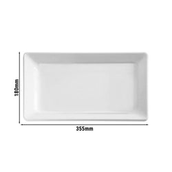(6 sztuk) Taca - PURE - melamina - 355 x 180 mm - wysokość: 30 mm