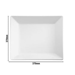 (6 sztuk) Taca - PURE - melamina - 370 x 370 mm - wysokość: 30 mm