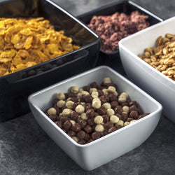 (6 sztuk) Miska - PURE - melamina - 0,14 litra - kwadratowa - biała