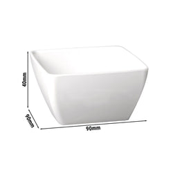 (6 sztuk) Miska - PURE - melamina - 0,14 litra - kwadratowa - biała
