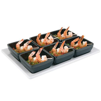 (6 sztuk) Taca - PURE - melamina - 300 x 210 mm - wysokość: 30 mm - Prime Gastro