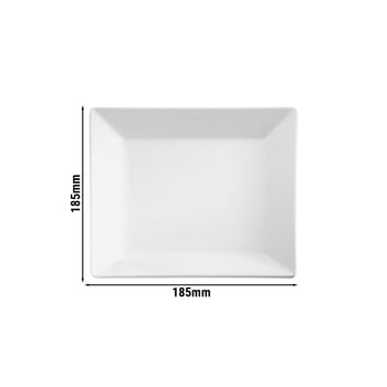 (6 sztuk) Taca - PURE - melamina - 185 x 185 mm - wysokość: 25 mm - Prime Gastro