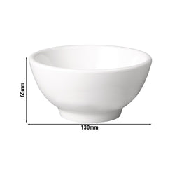 (6 sztuk) Miska - PURE - melamina - 0,3 litra - Ø 130 mm - biała
