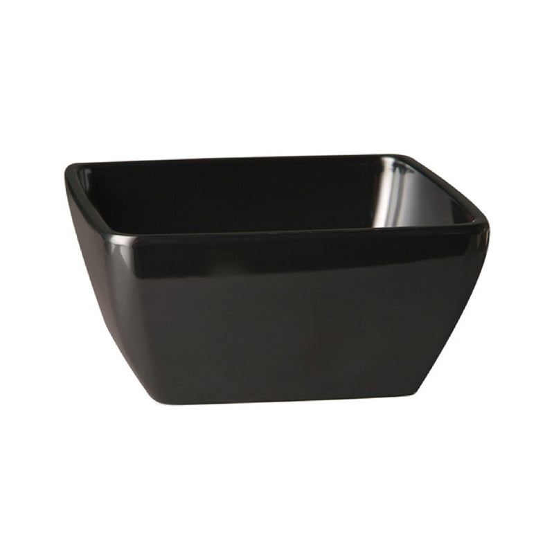 (6 sztuk) Miska - PURE - melamina - 3,8 litra - kwadratowa - czarna