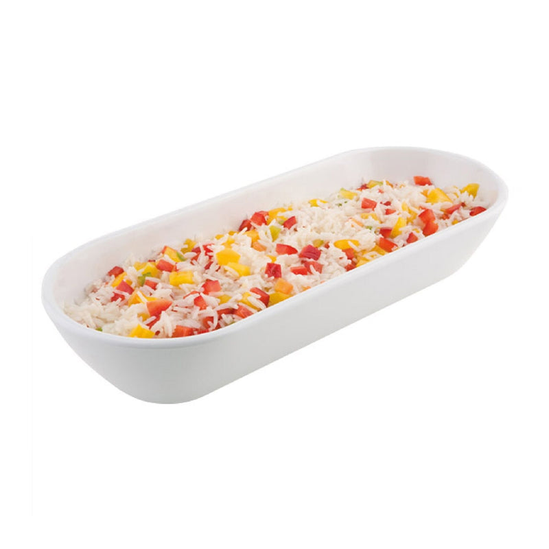 (6 sztuk) Miska - PURE - melamina - 1,5 litra - 375 x 155 mm - biała