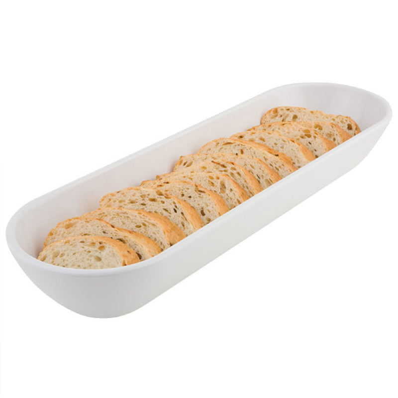 (6 sztuk) Miska - PURE - melamina - 2,4 litra - 510 x 155 mm - biała