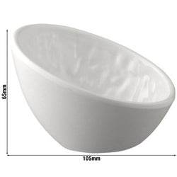 (6 sztuk) Miska do dipów - TAO - melamina - 70 ml - okrągła - 105x100 mm - biała