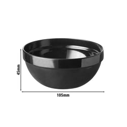 (6 sztuk) Miska - CASUAL MAXI - Melamina - 0,15 litra - Ø 105 mm - Czarny