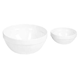 (6 sztuk) Miska - CASUAL MAXI - Melamina - 0,5 litra - Ø 140 mm - Biały