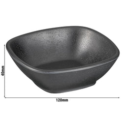 (6 sztuk) Miseczki - ZEN - melamina - 0,2 litra - 120x120 mm - czarne