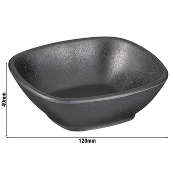 (6 sztuk) Miseczki - ZEN - melamina - 0,2 litra - 120x120 mm - czarne - Prime Gastro