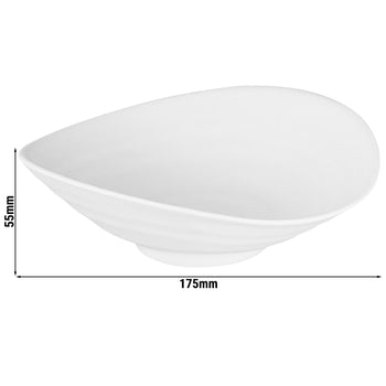 (6 sztuk) Miska - ZEN - melamina - 0,2 litra - 175x155 mm - biała - Prime Gastro
