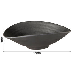 (6 sztuk) Miska - ZEN - melamina - 0,2 litra - 175x155 mm - czarna
