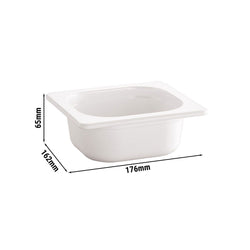 (6 sztuk) Pojemniki melaminowe GN 1/6 - ECOLINE - 0,8 litra - wysokość: 65 mm