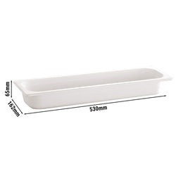 (6 sztuk) Pojemniki melaminowe GN 2/4 - ECOLINE - 3 litry - wysokość: 65 mm