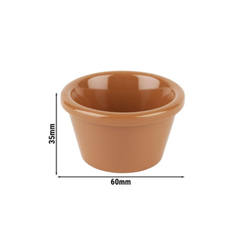 (24 sztuki) Miseczki do dipów - CASUAL - melamina - 40 ml - Ø 60 mm - terakota - Prime Gastro