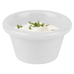 (24 sztuki) Miseczki do dipów - CASUAL - melamina - 80 ml - Ø 80 mm - białe