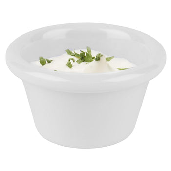 (24 sztuki) Miseczki do dipów - CASUAL - melamina - 80 ml - Ø 80 mm - białe - Prime Gastro