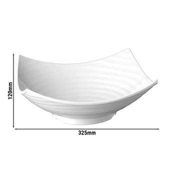 (6 sztuk) Miska - GLOBAL BUFFET - melamina - 3 litry - 325 x 325 mm - biała - Prime Gastro