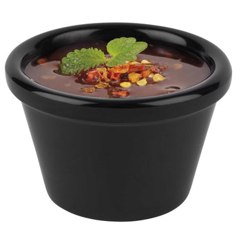 (24 sztuki) Miseczki do dipów - CASUAL - melamina - 50 ml - Ø 60 mm - czarne - Prime Gastro