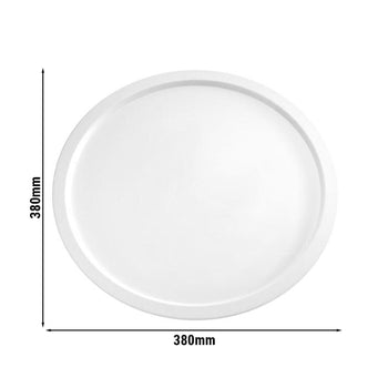 (6 sztuk) Taca - PURE - melamina - średnica 380 mm - wysokość: 25 mm - Prime Gastro