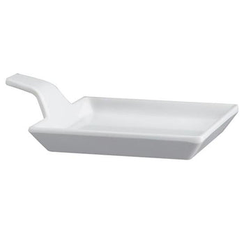 (24 sztuki) Talerzyki do przekąsek - FLYING BUFFET - melamina - 120 x 95 mm - z uchwytem do przenoszenia - Prime Gastro