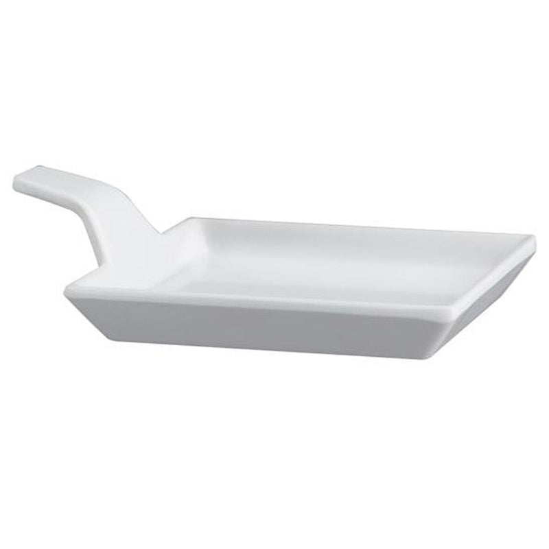 (24 sztuki) Talerzyki do przekąsek - FLYING BUFFET - melamina - 120 x 95 mm - z uchwytem do przenoszenia