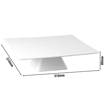 Taca do serwowania i do ciast - CASUAL - melamina - 310 x 310 mm - kwadratowa - wysokość: 80 mm - Prime Gastro