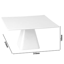 Taca do serwowania i do ciast - CASUAL - melamina - 310 x 310 mm - kwadratowa - wysokość: 160 mm