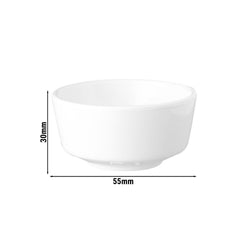(36 sztuk) Miseczki - FLOAT - melamina - 30 ml - Ø 55 mm - białe