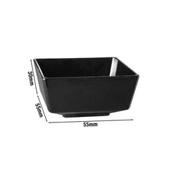 (36 sztuk) Miseczki - FLOAT - melamina - 30 ml - kwadratowe - czarne