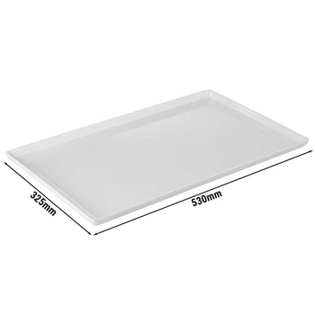 (6 sztuk) Taca GN 1/1 - FLOAT - Melamina - 530x325mm - Wysokość: 30mm - Prime Gastro