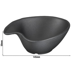 (6 sztuk) Miseczki - ZEN - melamina - 0,2 litra - 145 x 125 mm - czarne