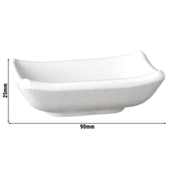 (6 sztuk) Miseczki do dipów - ZEN - melamina - 50 ml - 90 x 70 mm - białe