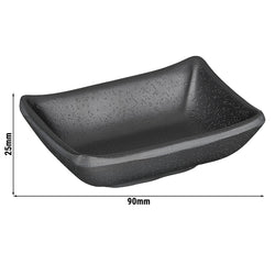 (6 sztuk) Miseczki do dipów - ZEN - melamina - 50 ml - 90 x 70 mm - czarne