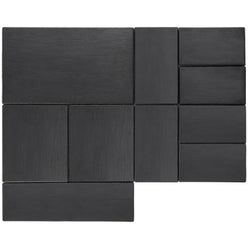 (6 sztuk) Taca GN 1/4 - SLATE - melamina - wysokość: 12 mm