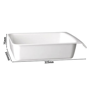 (6 sztuk) Taca GN 1/2 - CASCADE - melamina - 3,65 litra - głębokość: 75 mm - Prime Gastro