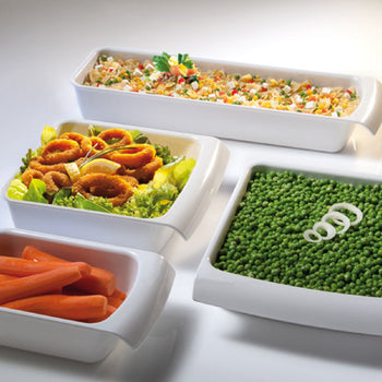 (6 sztuk) Taca GN 1/2 - CASCADE - melamina - 3,65 litra - głębokość: 75 mm - Prime Gastro