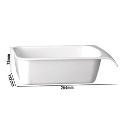 (6 sztuk) Miseczka GN 1/4 - CASCADE - melamina - 1,5 litra - głębokość: 75 mm