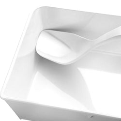 (6 sztuk) Łyżki do serwowania - PROFI - melamina - długość: 265 mm - białe