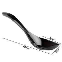 (6 sztuk) Łyżki do serwowania - PROFI - melamina - długość: 265 mm - czarne