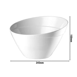 (6 sztuk) Miska - BALANCE - melamina - 2,5 litra - Ø 245 mm - biała